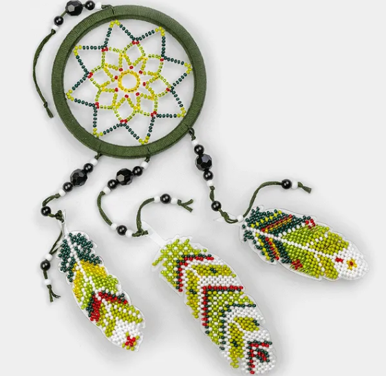 Siuvinėjimo karoliukais rinkinys Sapnų gaudyklė žalia (Wonderland FLPL-031)